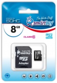 8Gb Micro SD Smartbuy HC Class 10 + адаптер SD