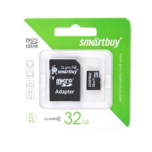 32Gb Micro SD Smart Buy class 10 + адаптер SD