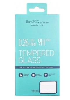Защитное стекло для Samsung A01 Core черная рамка,BoraSCO