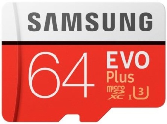 64Gb microSD Samsung EVO Plus с адаптером