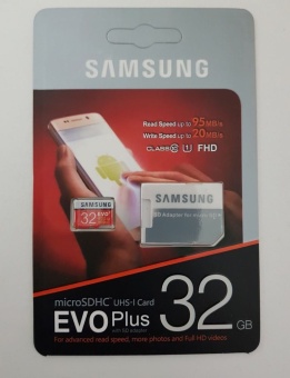 32Gb MicroSD Samsung EVO Plus + SD адаптер